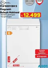 FLAVEL FLV5001 BM 5 PROGRAMLI BULAŞIK MAKİNESİ fiyat ve kampanya bilgisi